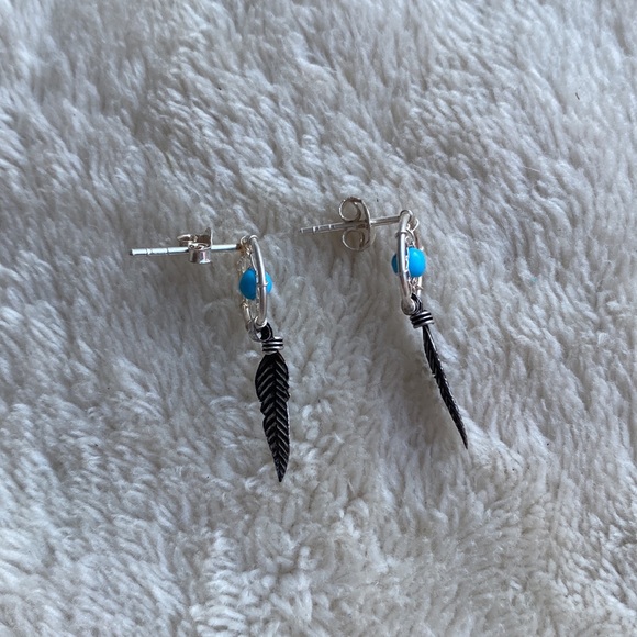 Sterling Silver Dream Catcher Earrings - Picture 3 of 4